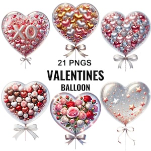 Valentines Balloon Clipart,Love Balloon Clipart,Heart Balloon Png,Heart-Shaped Balloon,Heart Balloon Images,Valentine&#39;s Day PNG,Balloon Png