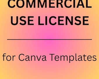 Licentie voor commercieel gebruik: canvassjablonen, digitale ontwerpen