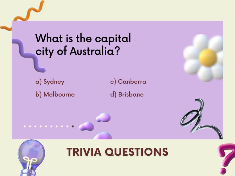 Family Trivia Night Game: 30 Questions, Printable PDF + Canva (digital ...