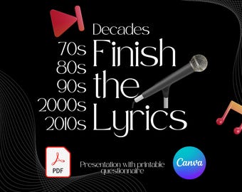 Decades Finish the Songtexte: 70er-2010er Musik Trivia (Digitaler Download)