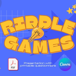 Raadselspel | Afdrukbare raadselspellen | Raadsel Trivia Spel | Raadsels voor kinderen, volwassenen en tieners | Hersenkrakers | Raadsels afdrukbaar