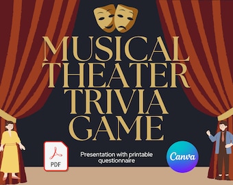 Musical Theater Trivia Game: Party Quiz (Digital Download)