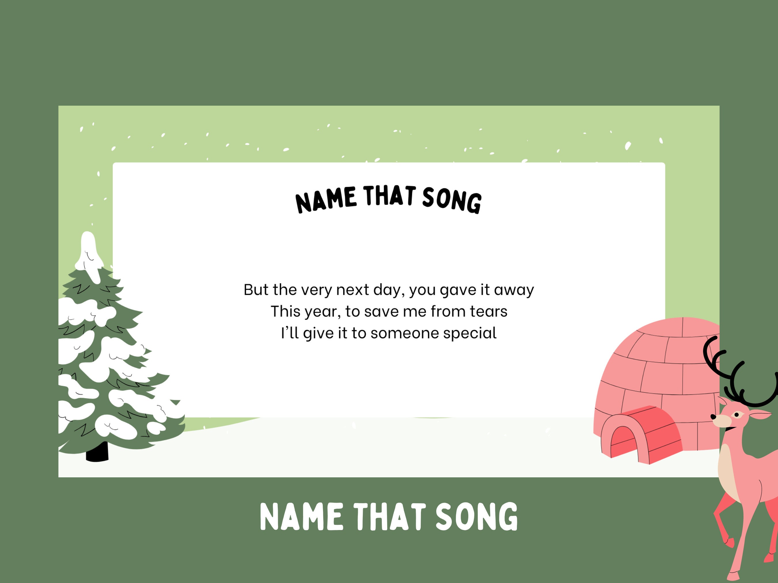 Christmas Song Game Christmas Song Quiz Christmas Song Trivia Game