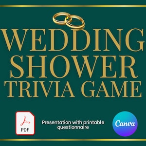 Wedding Shower Game | Bridal Shower Game | Wedding Printable Game | Wedding Reception Game | Wedding Trivia Game | Pre-Marriage Game