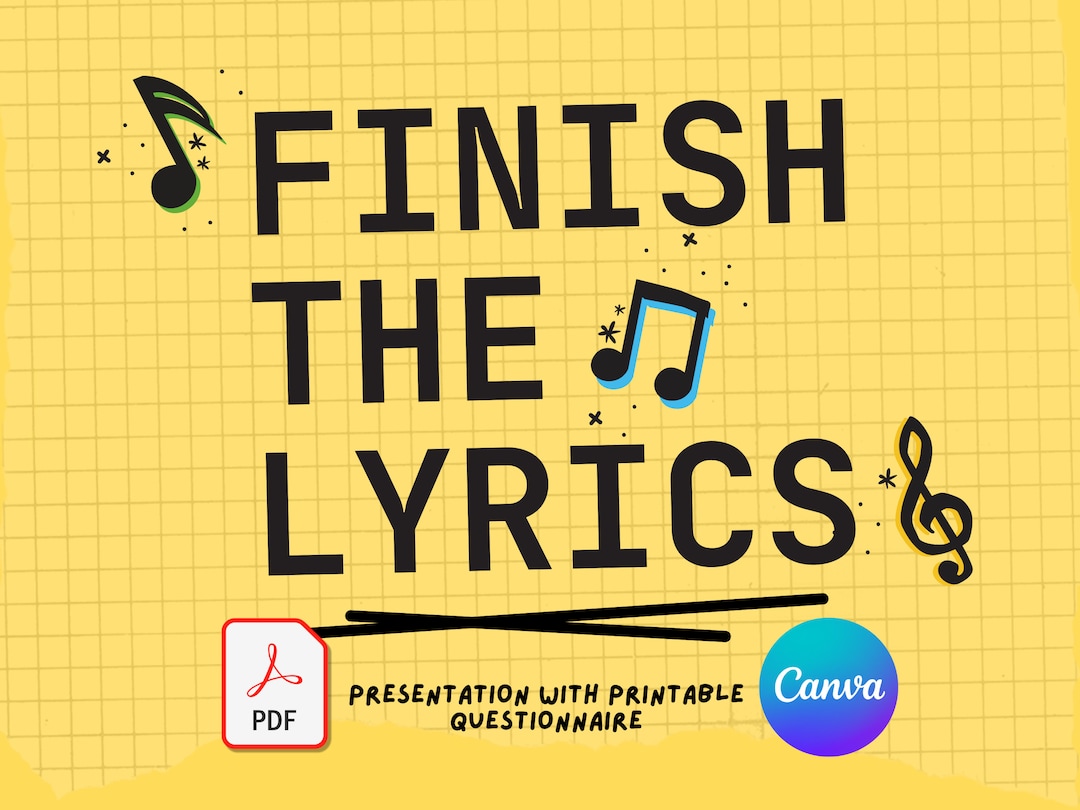 Finish the Lyrics Game | Finish the Lyrics Party | Pop Lyrics | Finish