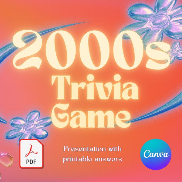 2000s Party Game | Y2K Party | Y2K Music Game | 2000s TV Shows Trivia | Y2K Trends | Early 2000s Theme Game | 00s Trivia Game Printable