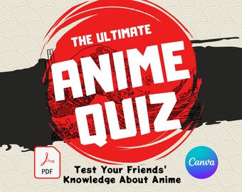 The Ultimate Anime Quiz | Anime Party Game | Anime Party Themed Game | Anime Nerd Otaku Game | Anime Character Game | Anime Trivia Game