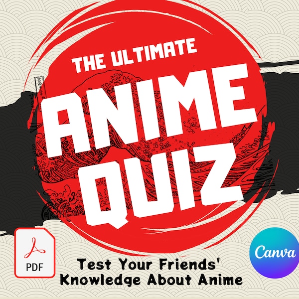 The Ultimate Anime Quiz | Anime Party Game | Anime Party Themed Game | Anime Nerd Otaku Game | Anime Character Game | Anime Trivia Game
