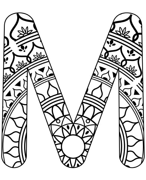 Alphabet Adult Coloring Pages