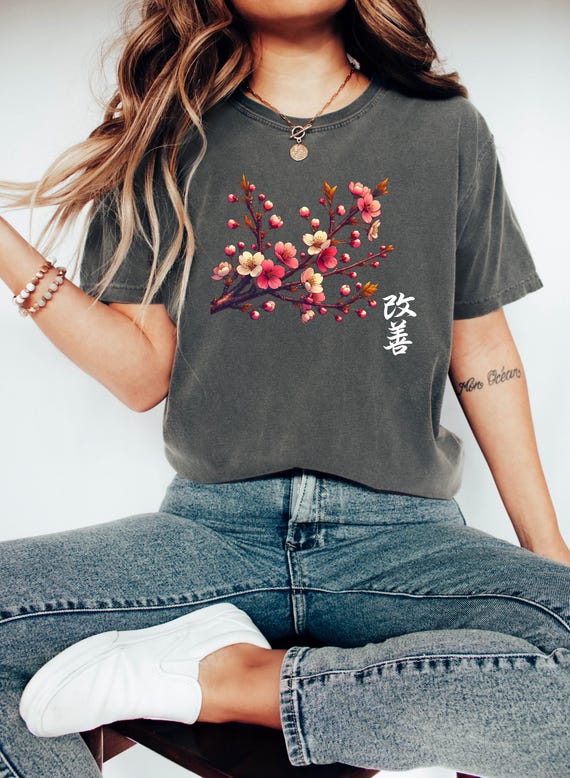 Comfort Colors Cherry Blossom Shirt, Japanese Cherry Blossom Tee, Mothers Day Tee, Spring Flowers Shirt, Sakura T-Shirt, Japanese Streetwear