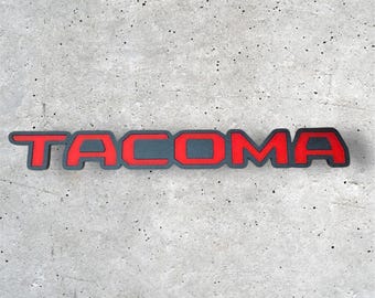 Toyota Tacoma Acrylic Badge Emblem with 3M auto Grade adhesive 8.5" x 1" - Interior or Exterior