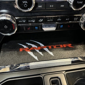 Ford F-150 Raptor with claws cubby cover for on top of your slider 21-24 2021 2022 2023 2024 - Clean custom interior look