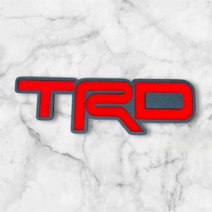Toyota TRD Acrylic Badge Emblem with 3M auto Grade adhesive 5" x 1.5" - Interior or Exterior
