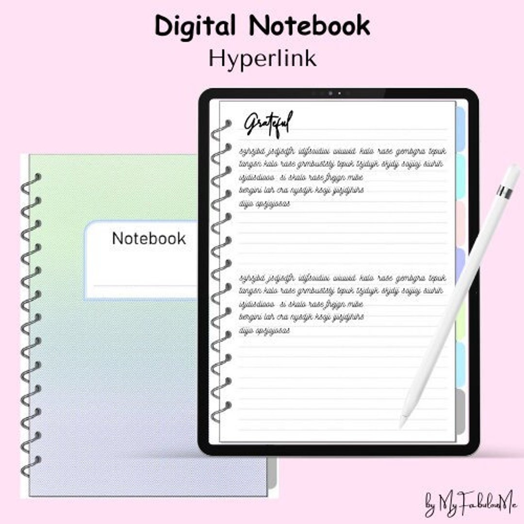 Digital Notebook With Hyperlink Student Notebook 248 Pages Dividers for
