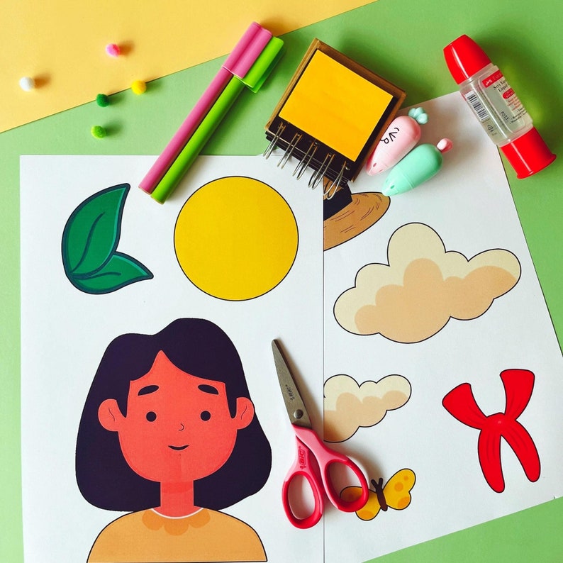 DIY Cut and Paste Printable Paper Craft Activities for Kids Etsy DIY Cut and Paste Printable Paper Craft Activities for Kids Etsy