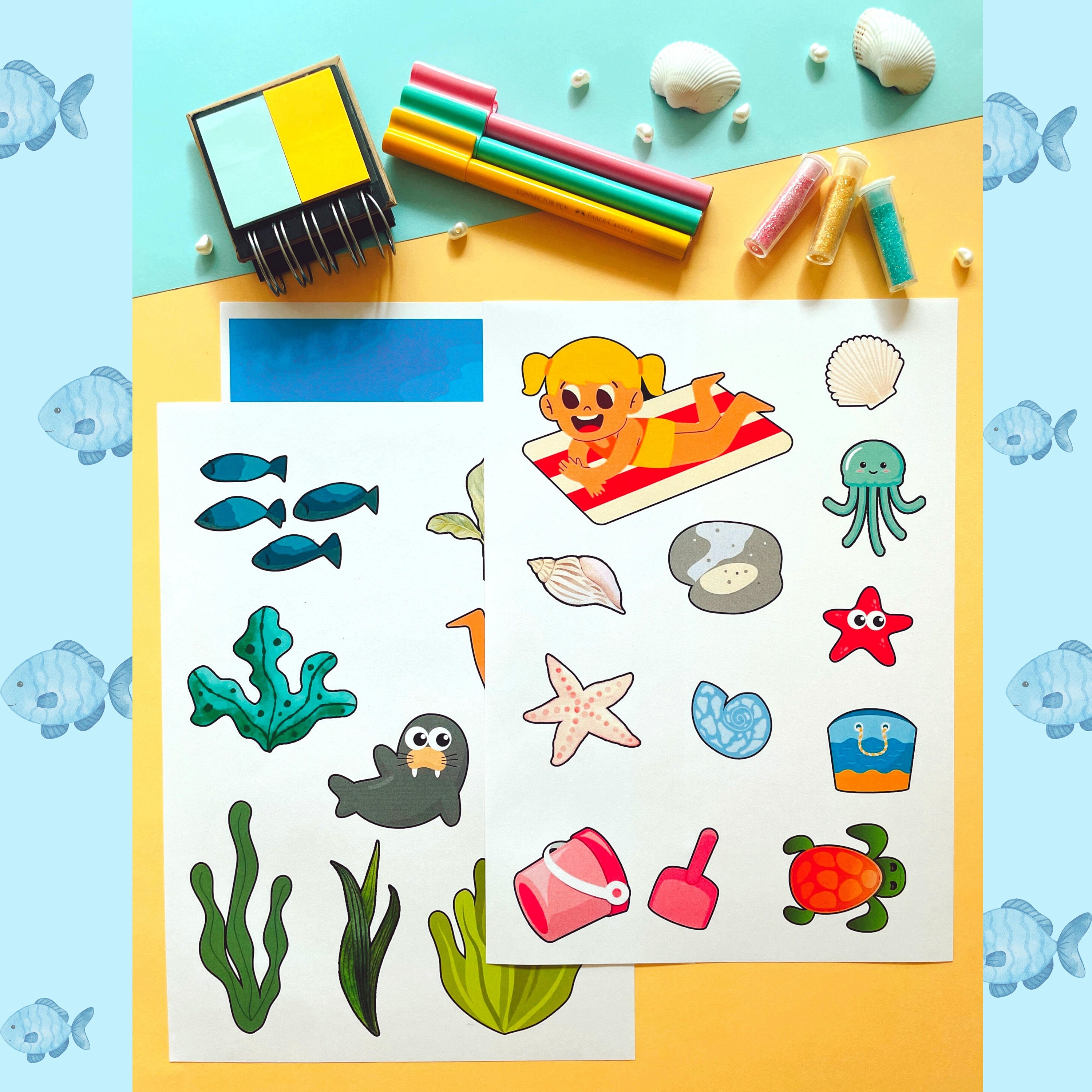 DIY Cut and Paste Printable Paper Craft Activities for Kids - Etsy ...