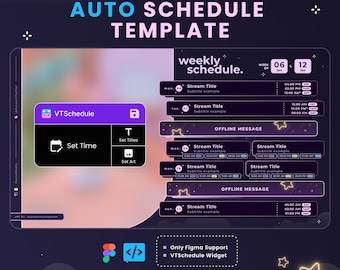 VTuber Stream Sendeplan Vorlage: Auto Update, Figma + VTSchedule