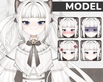 Cat Lolita VTuber Model – Fully Rigged, Ready to Use (PDF)