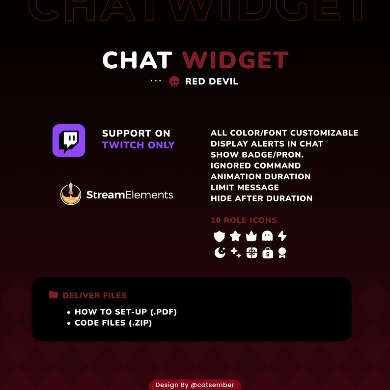 Red Devil Chat Widget | Twitch Chat Widget | Twitch Widget - Etsy