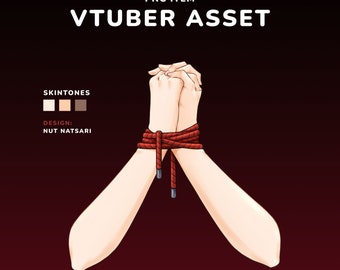 VTuber Asset | PNG Rope Handcuff l Prop | Vtube Studio | Hand Tie