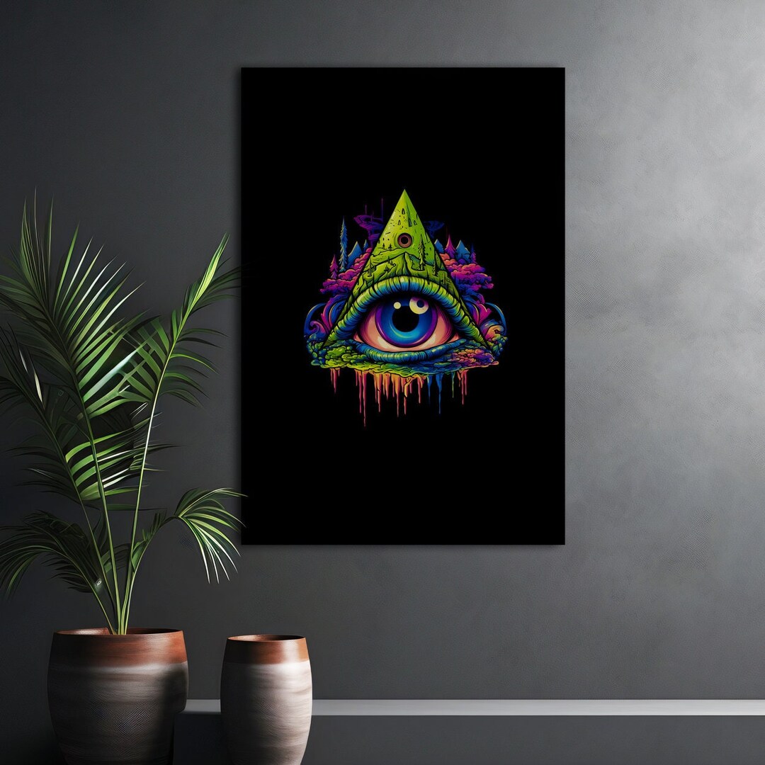 Third Eye Poster All Seeing Eye Trippy Art for a Trippy Mind