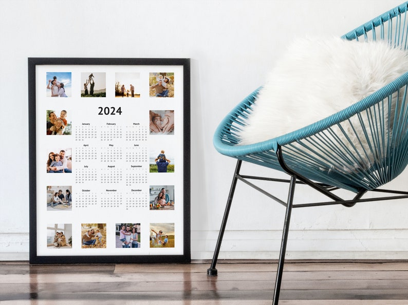 Personalised 2024 Family Calendar With Photo, 2024 Family Calendar With