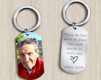 Memorial Gift For Loss of Loved One, Memorial Keepsake, Unique Sympathy Gift,In Memory of Grandparent,Photo Memorial, Custom Photo Keychain