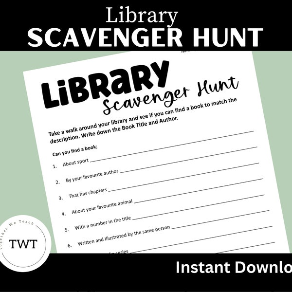 Library Scavenger Hunt Activity