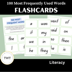 100 Most Frequently Used Words Flashcards