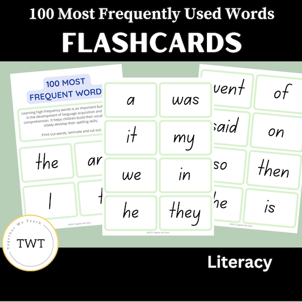 Die 100 meistverwendeten Wörter Karteikarten