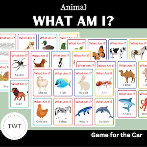 ¿Qué soy yo? juego de cartas de animales