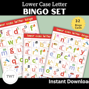 Bingo de letras minúsculas- Imprimible-Aprendiendo las letras del abecedario