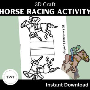3D Racing Horse and Jockey- Horse Racing Activity