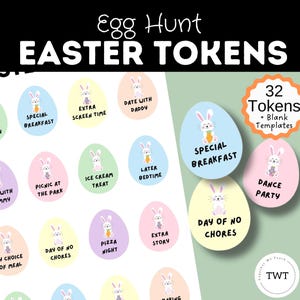 Easter Egg Tokens,  Easter Egg Hunt tokens