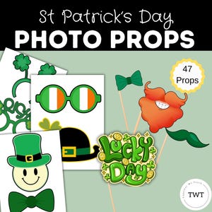 Accesorios para fotomatón para el Día de San Patricio, fiestas, diversión en el aula, cuidado de niños