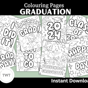 Graduation Colouring Pages - Class of 2024 Celebration