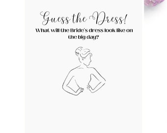 Guess the Dress Bachelorette/Wedding Shower Game!