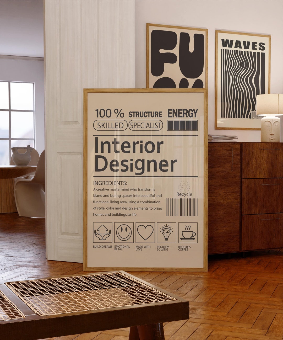 Interior Designer Definition Print - Gift for Interior Designer ...