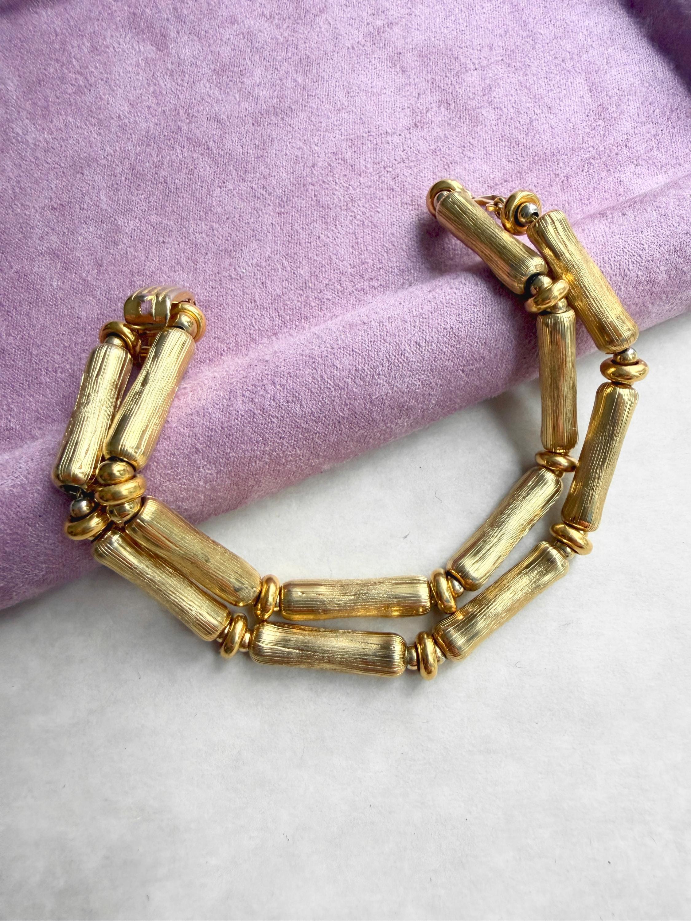 Vintage Napier Ad Piece Gold Tone Bamboo Bracelet, 1960s - Etsy