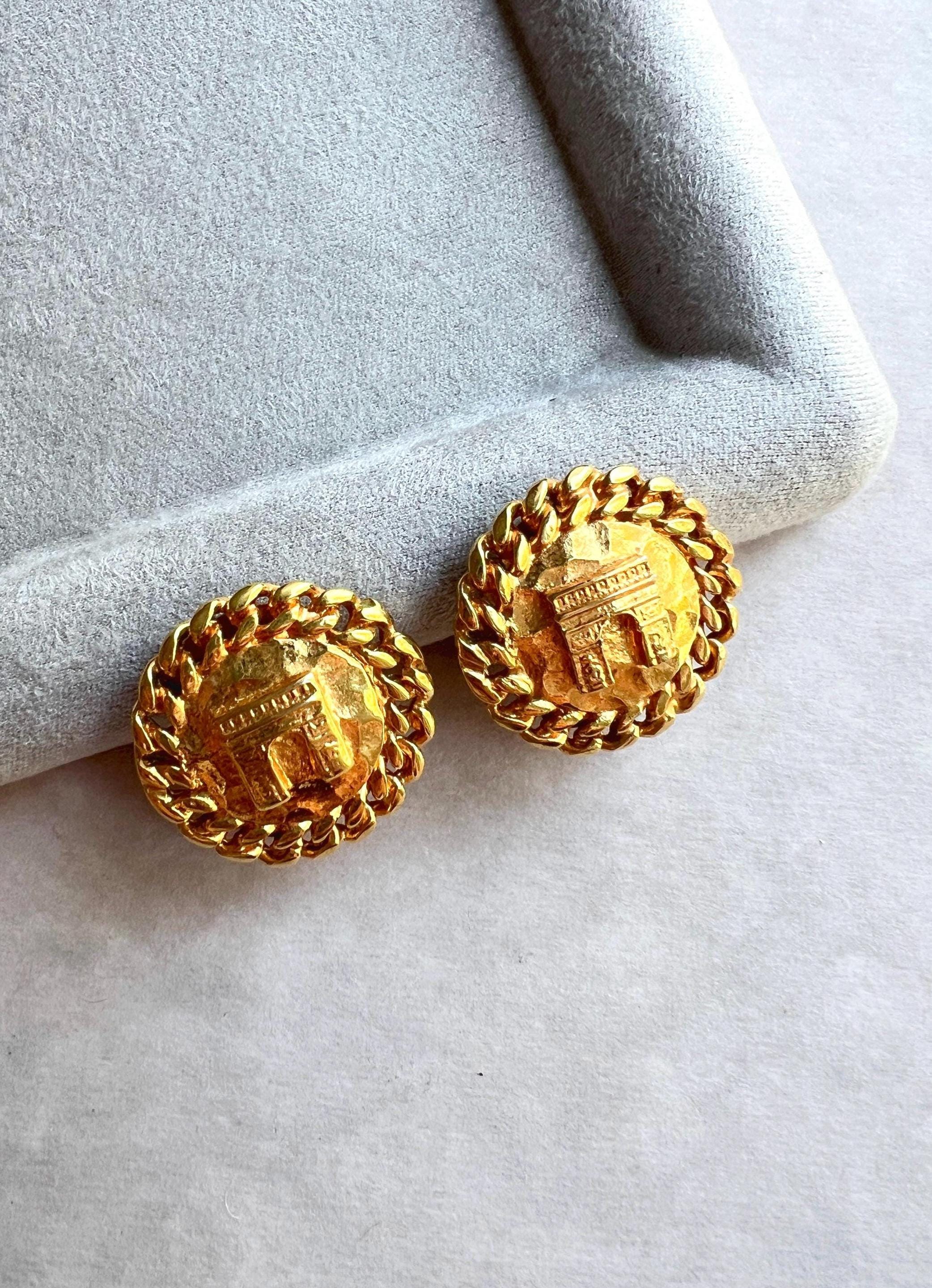 Celine Triomphe Earrings - Etsy