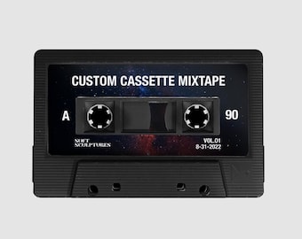 Custom Photo Cassette Mixtape: Personalized Playlist Audio Tape