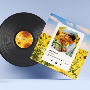 Vinilo fotográfico personalizado, mixtape de vinilo, lista de reproducción personalizada de 40 minutos, disco de vinilo fotográfico personalizado, regalos del día de San Valentín, regalos de pareja, LDR, LP imagen 3