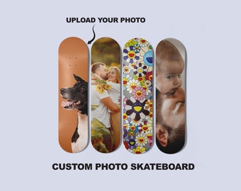 Tabla de skate con foto personalizada: Arte mural de skate personalizado