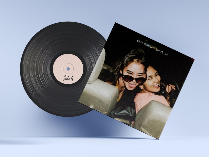 Vinilo fotográfico personalizado, mixtape de vinilo, lista de reproducción personalizada de 40 minutos, disco de vinilo fotográfico personalizado, regalos del día de San Valentín, regalos de pareja, LDR, LP imagen 1