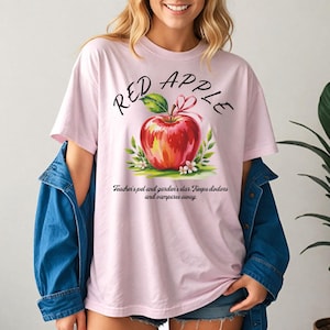 Retro Apple T-Shirt: Cottagecore Fruit Tee, Farmers Market Shirt
