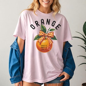 Retro Orange Fruit T-Shirt: Botanical Winter Garden Tee