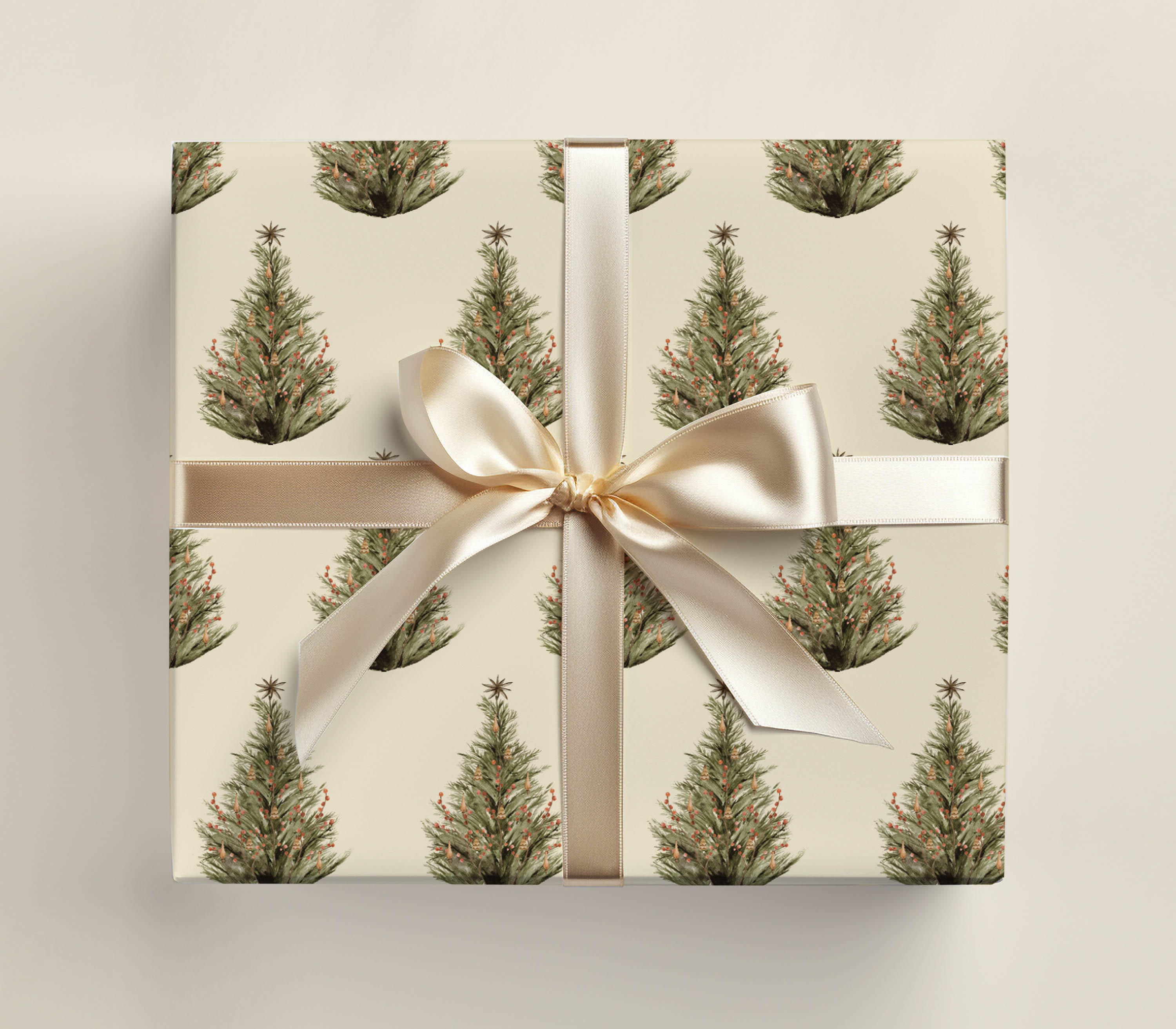 Rustic Earth Tone Christmas Wrapping Paper, Earth Tone Designs