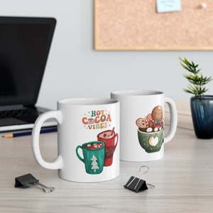 ホリデーマグ、ホットココアマグ、キッズホットチョコレートマグ、ホットチョコレートギフトマグ、クリスマスマグ、ホットココアギフトマグ