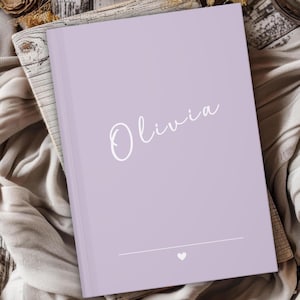 Personalisiertes Lila Notizbuch für Frauen Geschenk Lavendel Journal Individuelles Briefpapier Tochter Geschenk Benutzerdefiniertes Name Tagebuch für ihr A5 Buch liniert