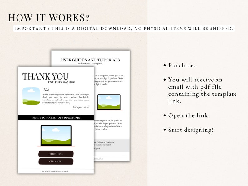 Template Canva to Deliver Canva Link Template to Buyer